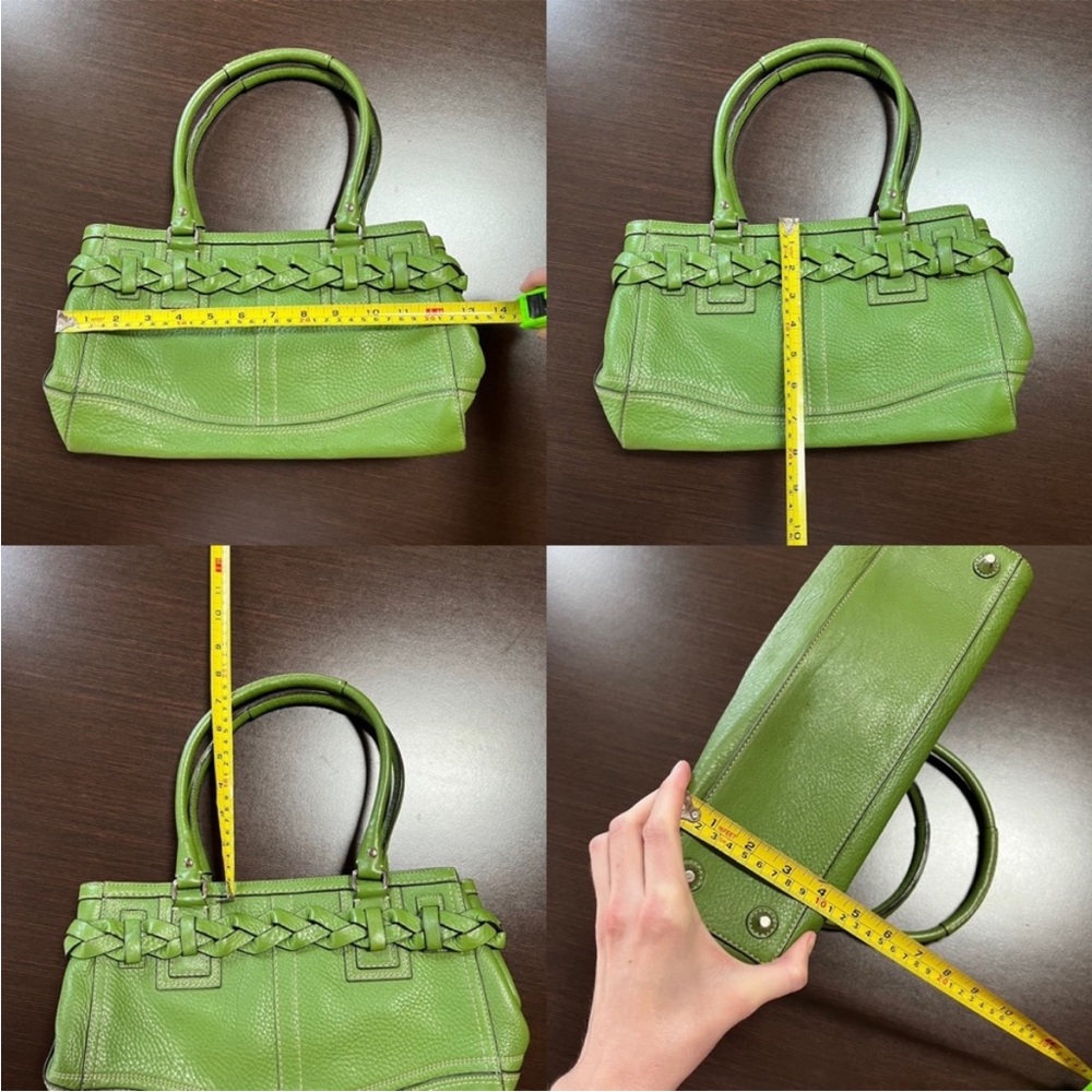 COACH Green Leather Shoulder Bag with Structured Design - Picture 11 of 11